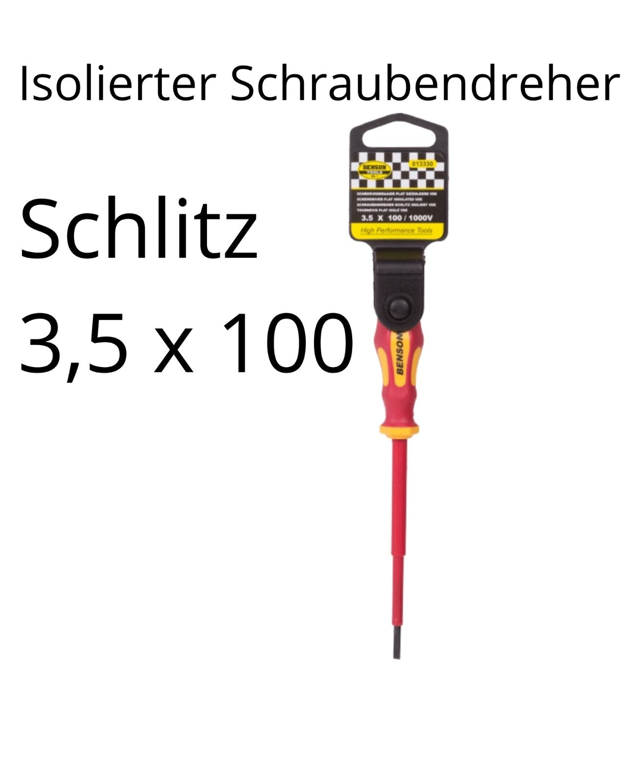Schraubendreher Schlitz 3,5 x 100mm Isoliert Elektriker Ergonomisch optimiert