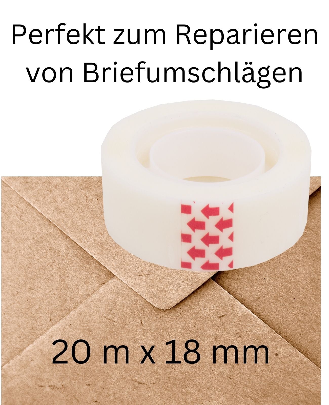 Klebeband unsichtbar beschriftbar beschreibbar 18mm breit 20 Meter lang