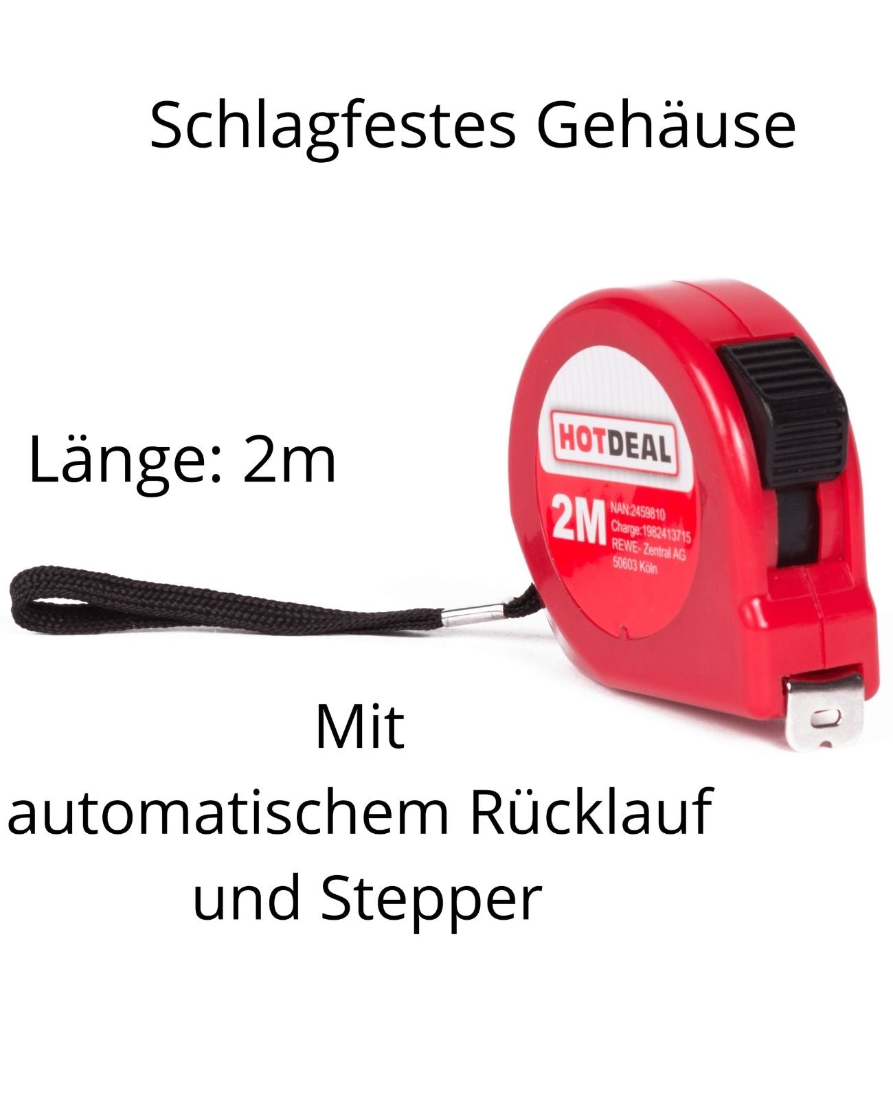 Maßband Zollstock Bandmaß Rollbandmaß Messband Rollband Metermaß 2 Meter
