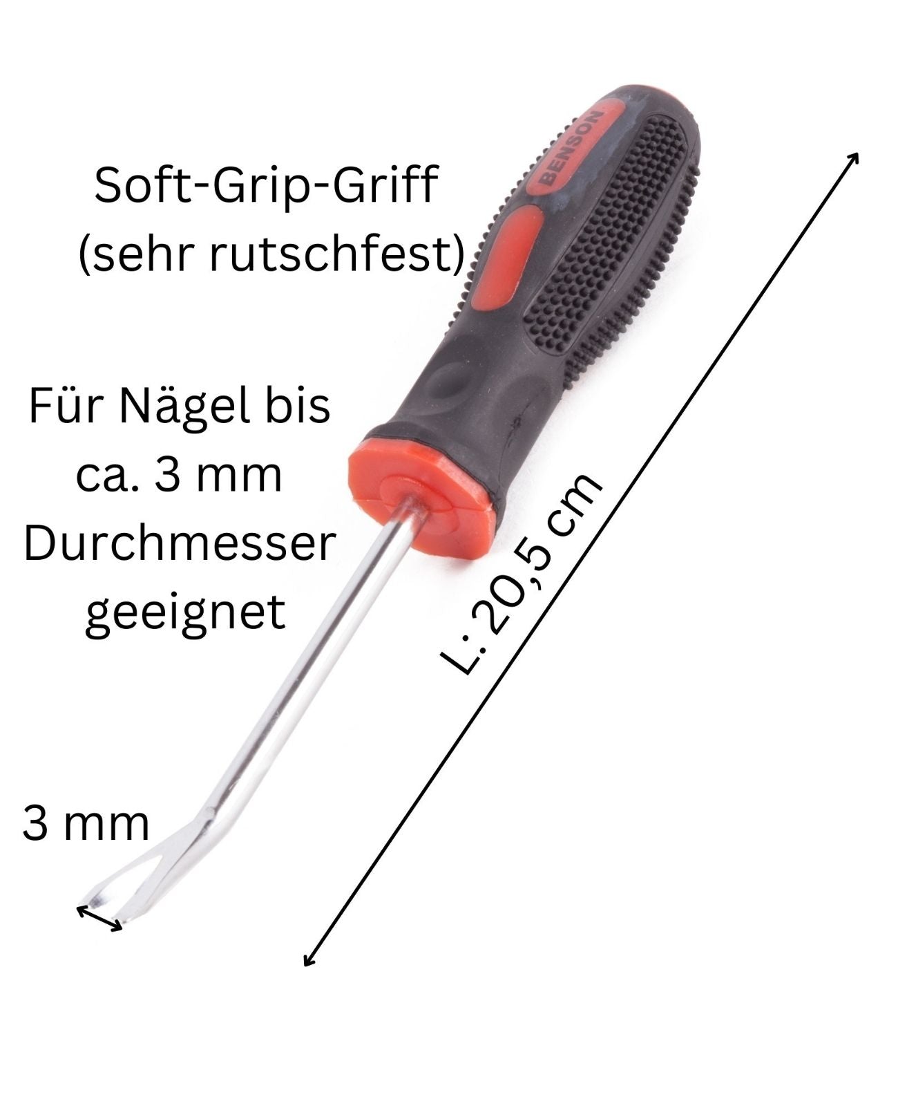 Nagelheber Nagelzieher Nageleisen Klammernheber mit U-Gabel 20,5cm