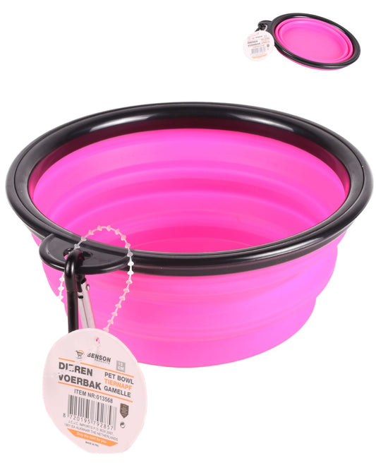 Hundenapf Katzenapf Wasser Napf faltbar Futternapf Reise Trinkschale Hunde pink