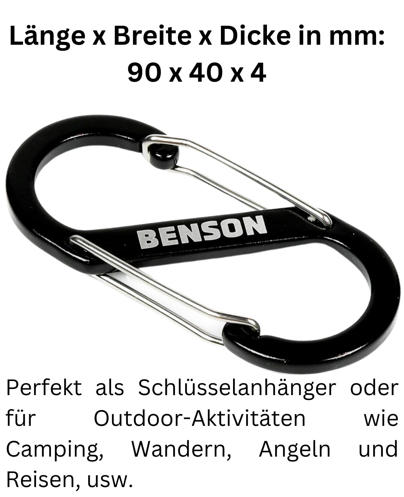 Karabinerhaken Alu Karabiner Doppelkarabiner Schlüsselanhänger