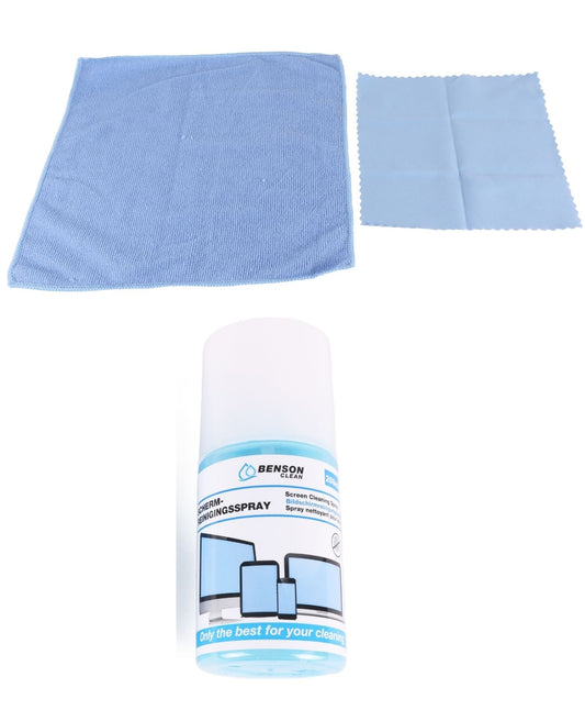 Bildschirm Reinigungsset Bildschirmreiniger Reinigungsspray Mikrofaser Tücher