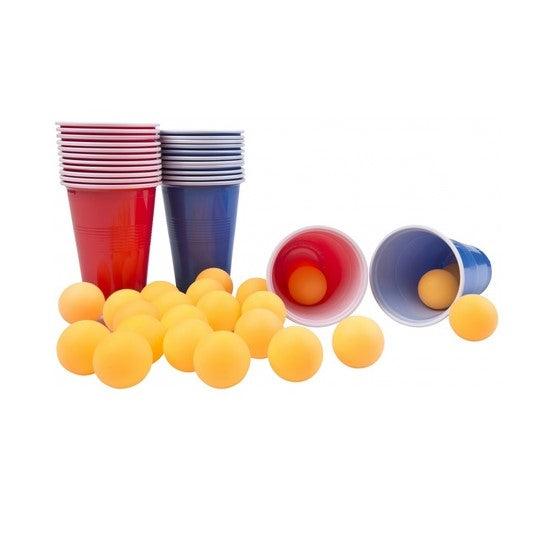 Beer-Pong Set Bier Pong Trinkspiel Partybecher mit 24 Bechern 24 Bällen