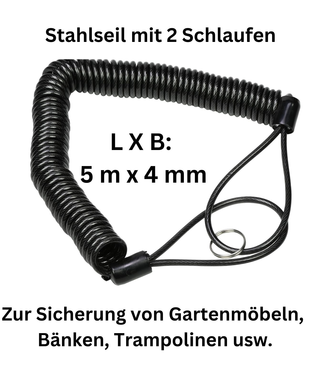 Fahrrad Stahlkabel Sicherungskabel Diebstahlsicherung