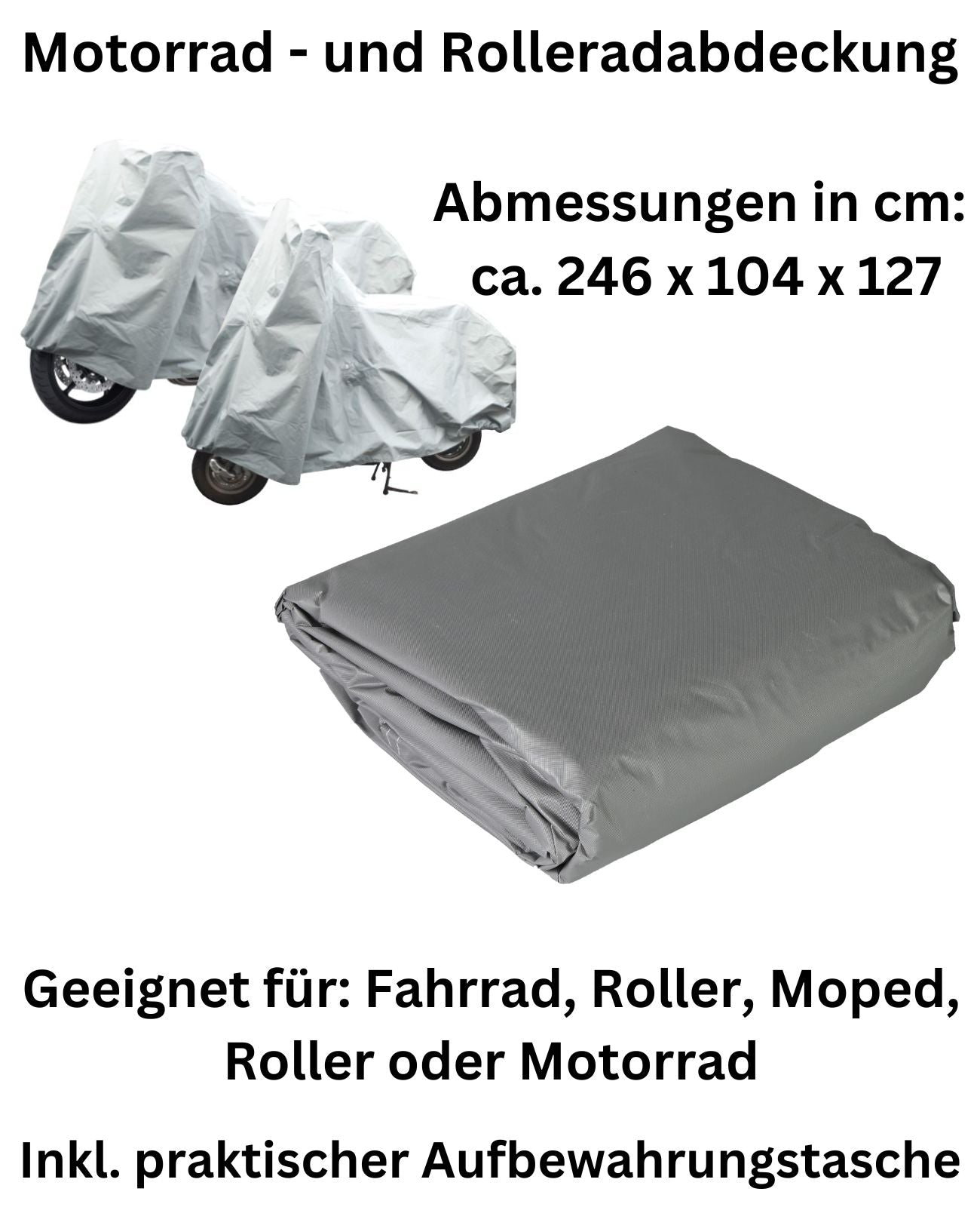 Motorrad Abdeckplane Motorradgarage Roller Abdeckung Staubschutz Schutzhülle
