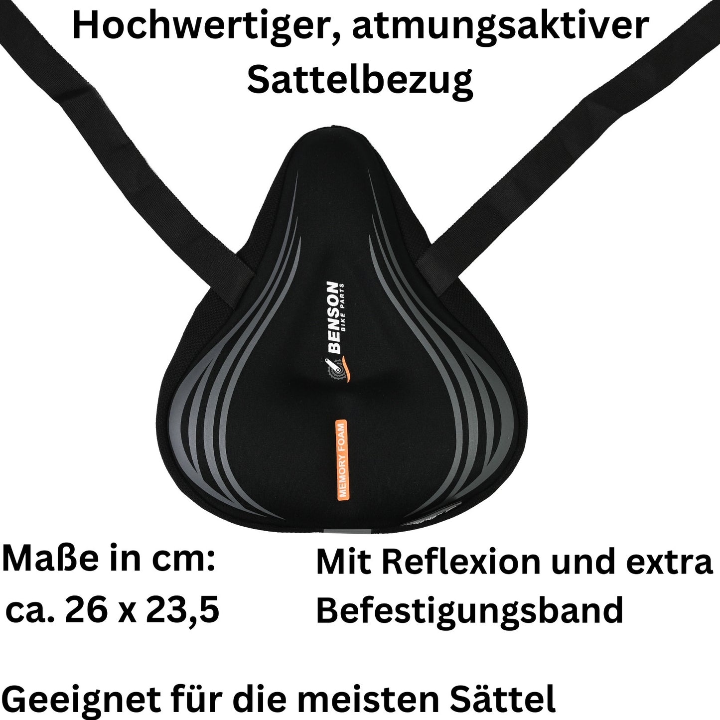 Fahrrad Satteldecke Sattelbezug Sattelüberzug Sattel Polster 26 x 23,5 cm