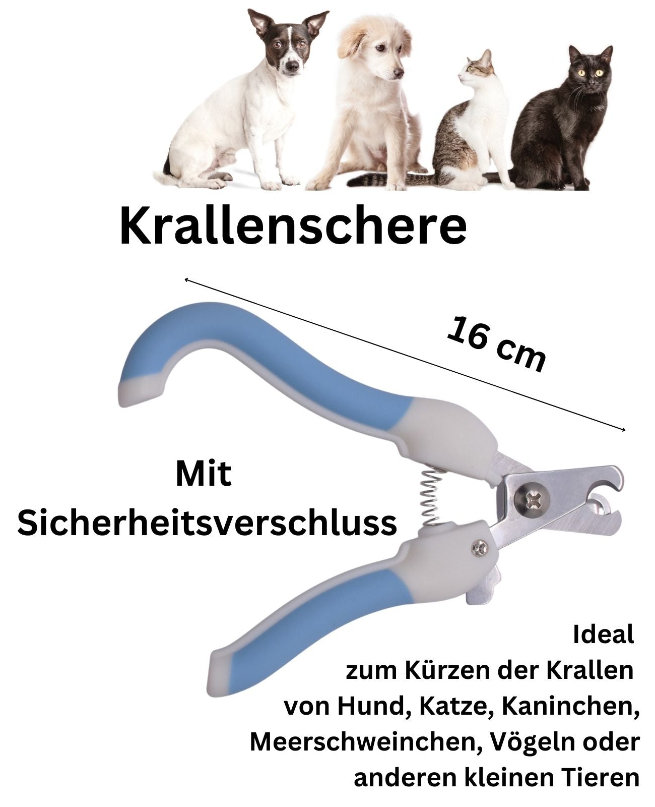 Krallenschere Hund Katze Krallenzange Nagelzange Knipser Nagelschere Zange