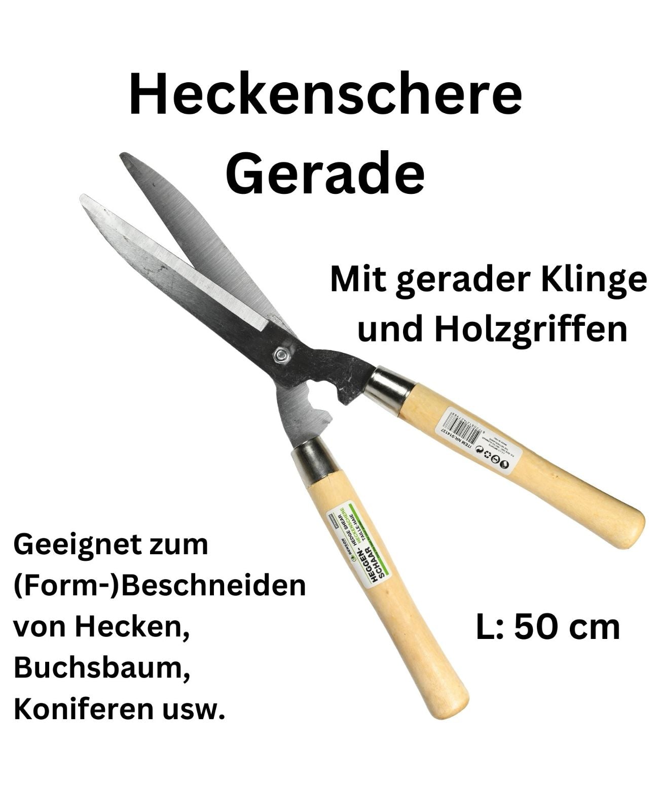 Heckenschere Hand Gartenschere Strauchschere Gerade Klinge Gehärteter