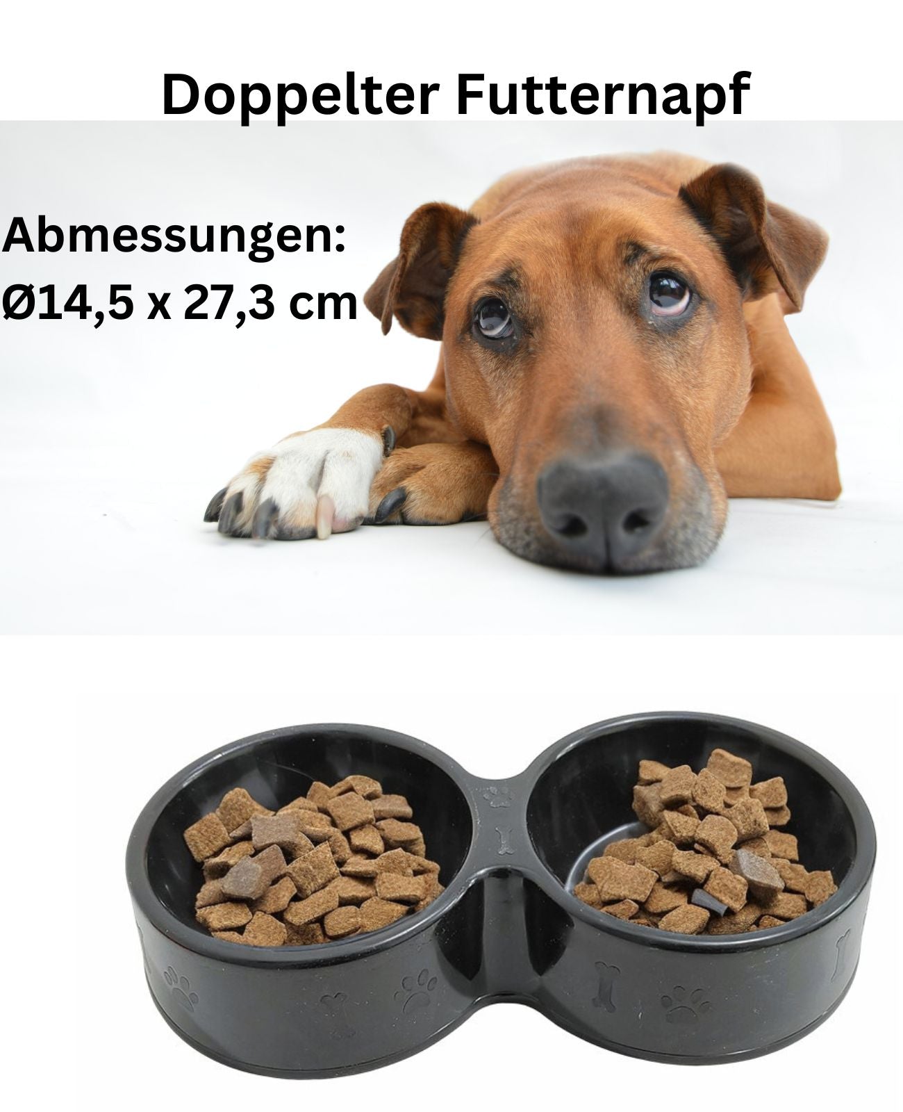 Doppel Futternapf Hundenapf Katzennapf Wassernapf Fressnapf Trinknapf