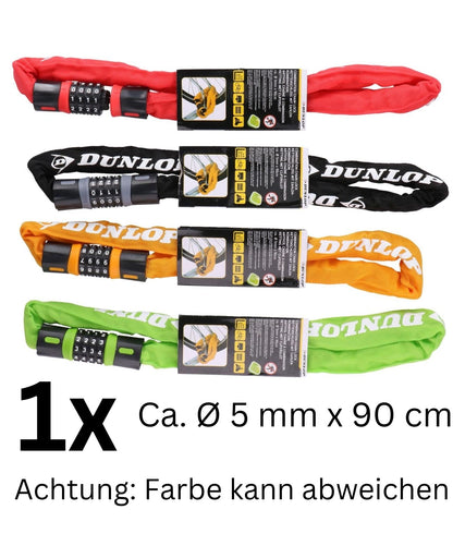 Fahrradschloss Kettenschloss Motorradschloss Zahlenschloss Dunlop