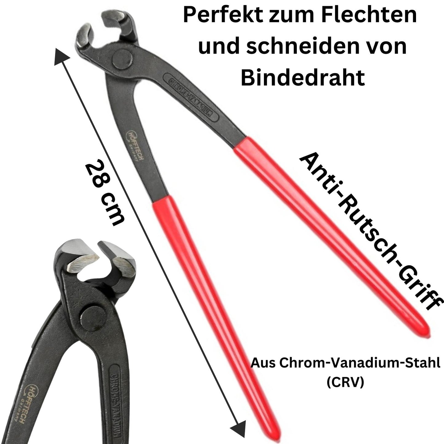 Kneifzange Monierzange Rabitzzange 280 mm Beisszange Kantenzange Flechterzange