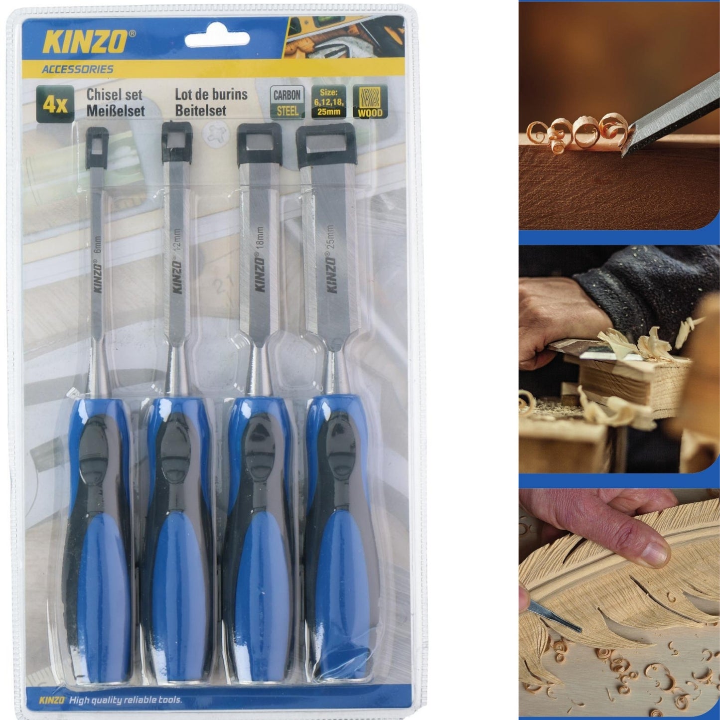 Holzmeißel Set Stechbeitel Stecheisen Meißel für Holzarbeiten 6-25mm