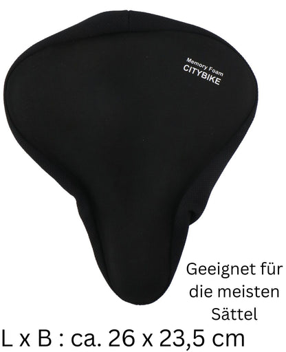 Sattelbezug Satteldecke Gelsattel Fahrrad Sattelüberzug 26x23,5cm Dunlop