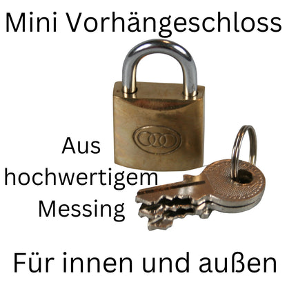 Mini Vorhängeschloss Kofferschloss Gepäckschloss Bügelschloss Vorhangschloss