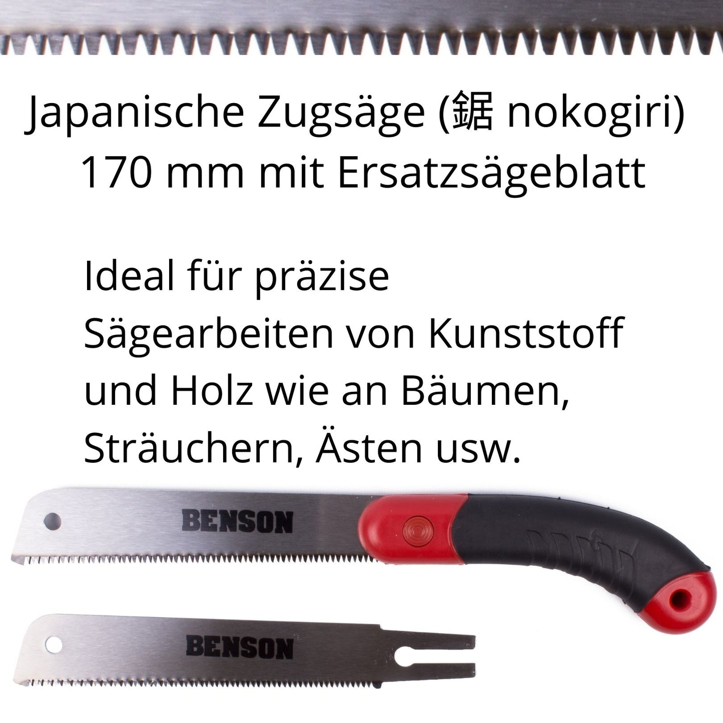 Japansäge Japanische nokogiri Zugsäge Japan Handsäge + Ersatz Sägeblatt 170mm