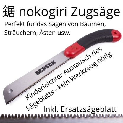 Japansäge Japanische nokogiri Zugsäge Japan Handsäge + Ersatz Sägeblatt 170mm