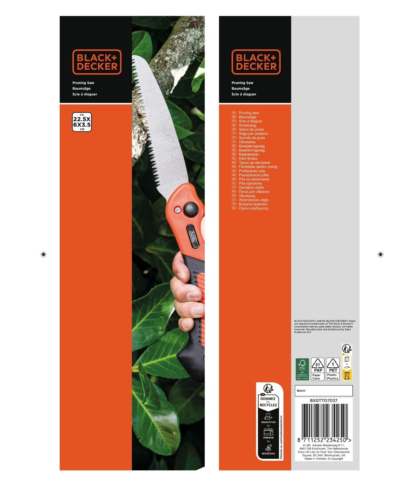 Astsäge Baumsäge Handsäge Gartensäge Holzsäge Klappsäge Säge BLACK+DECKER