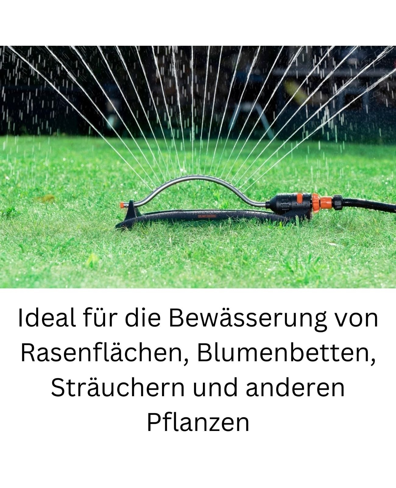 Sprinkler Rasensprenger Gartensprenger Regner Vierecksprenger BLACK+DECKER
