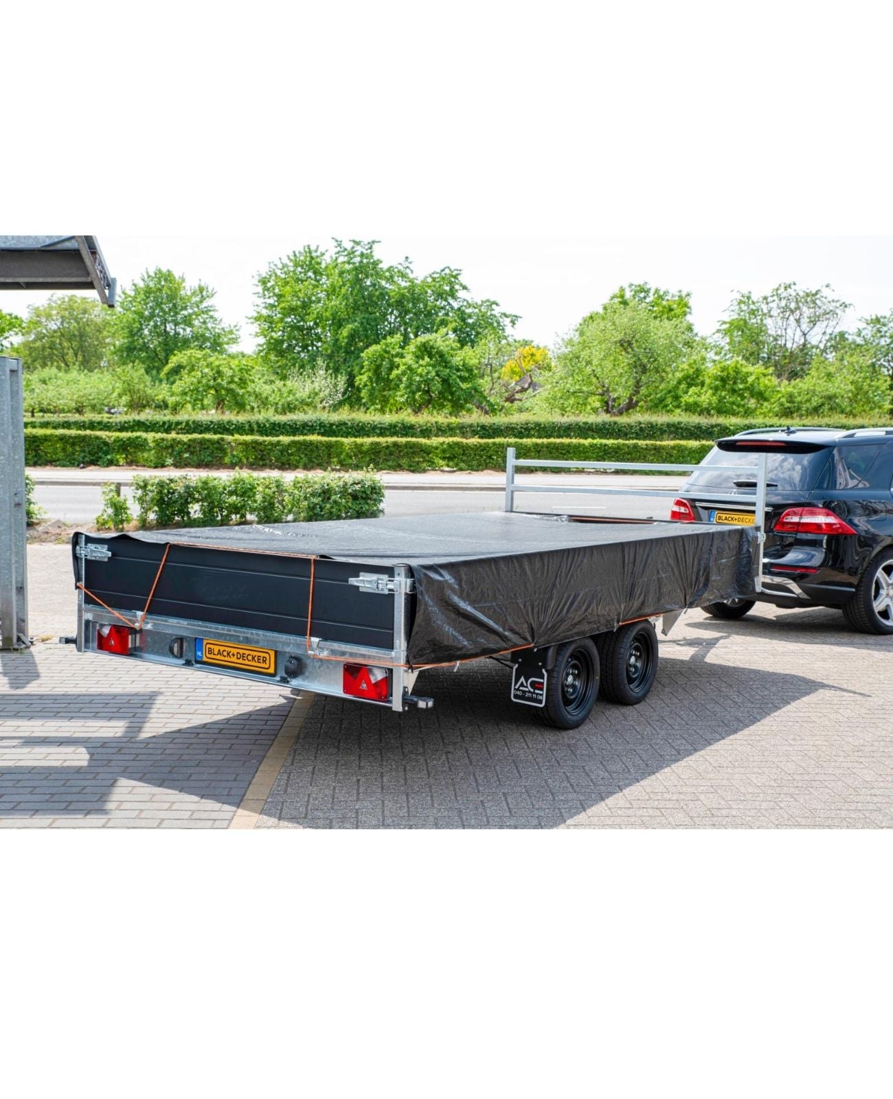 Anhängerplane Abdeckplane Gewebeplane Schutzplane 3x4 M BLACK+DECKER