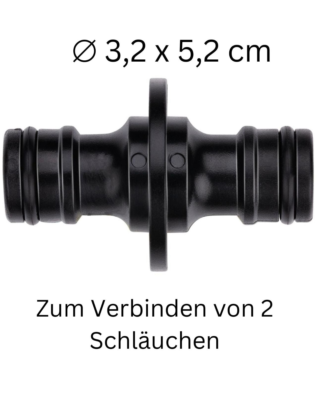 Schlauchkupplung 2 Wege Black+Decker Schlauchverbinder Gartenschlauch