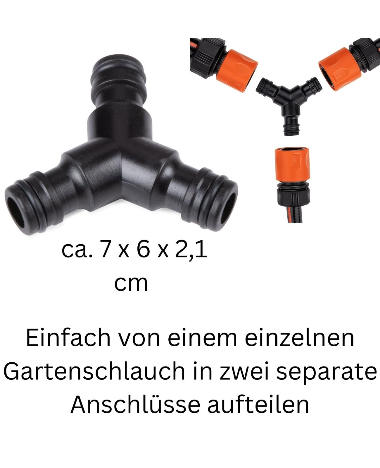 Schlauchkupplung 3 Wege Schlauchverbinder BLACK+DECKER