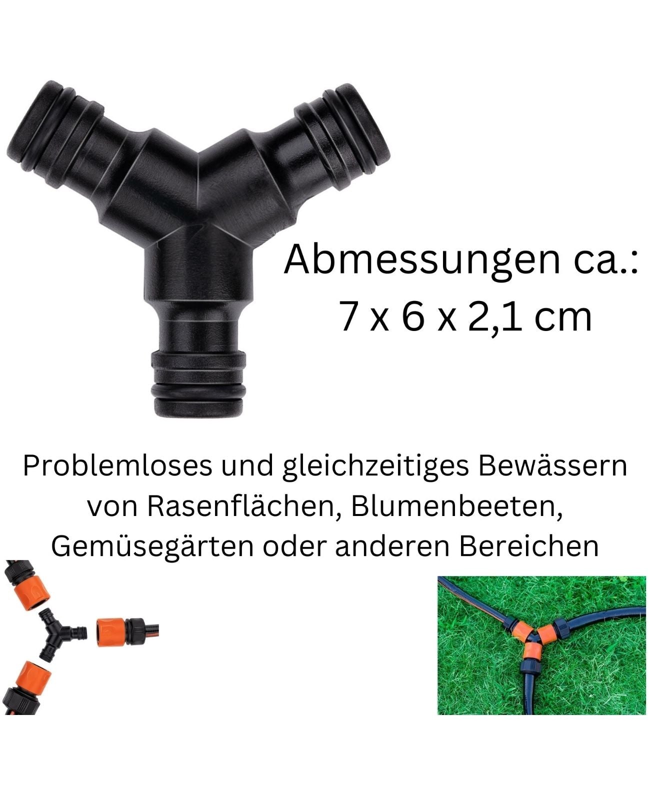Schlauchkupplung 3 Wege Schlauchverbinder BLACK+DECKER