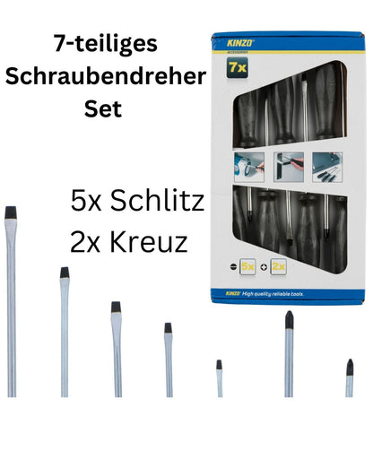 Schraubendreher Satz Schraubenzieher magnetisch Kreuzschlitz Schlitz Set 7-tlg