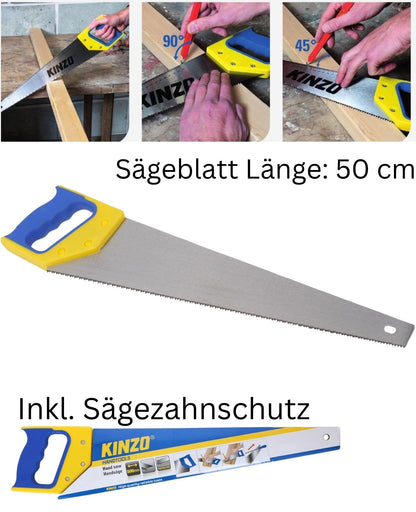 Handsäge 500 mm – Robuste Holzsäge Astsäge mit rutschfestem Griff
