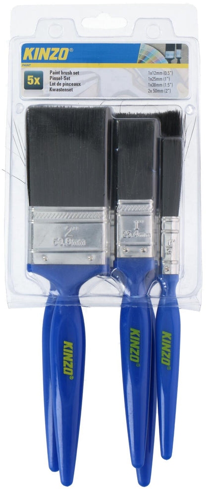 Malerpinsel Pinsel Set Flachpinsel Lackpinsel Lasurpinsel Lackierpinsel 5-tlg