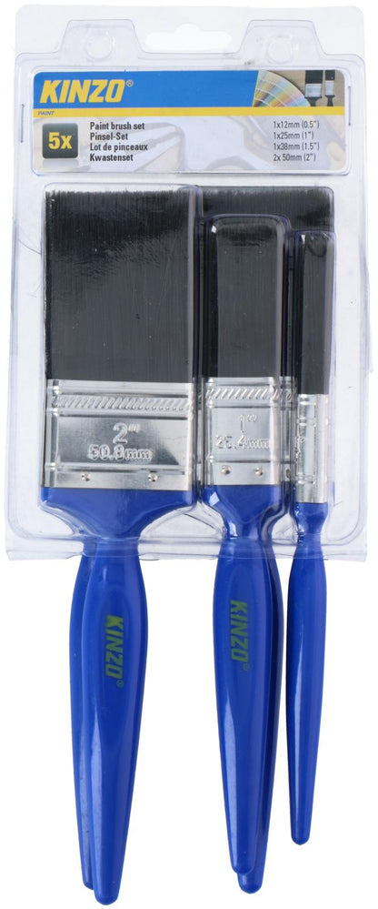 Malerpinsel Pinsel Set Flachpinsel Lackpinsel Lasurpinsel Lackierpinsel 5-tlg