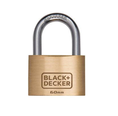 Vorhängeschloss Bügelschloss massives Schloss 60mm BLACK+DECKER
