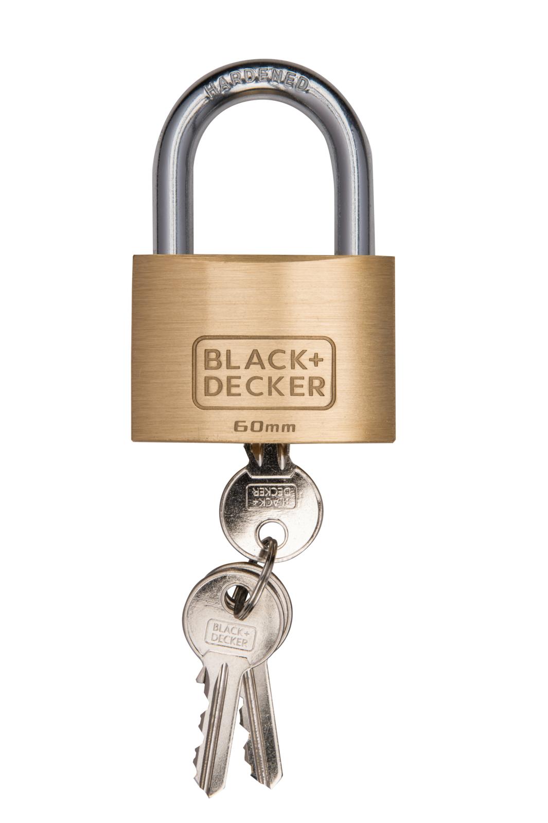 Vorhängeschloss Bügelschloss massives Schloss 60mm BLACK+DECKER