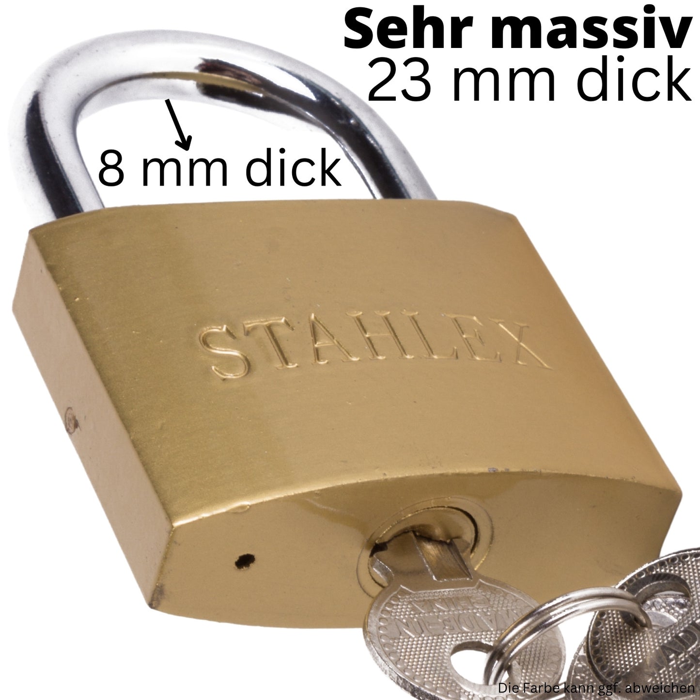 Massives Vorhängeschloss Bügelschloss Hangschloss rostfrei Bügelschloss 60 mm