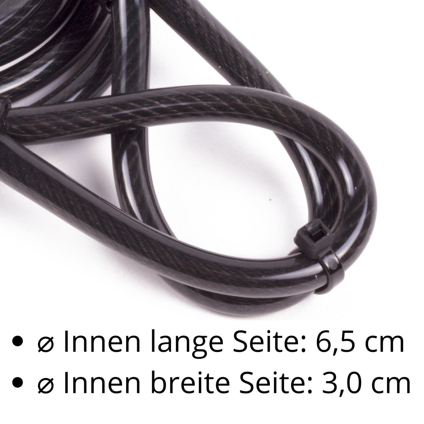 Stahlseil Stahlkabel Sicherheitskabel mit 2 Ösen Schlaufen Seil Ø 8mm x 1,5 Meter