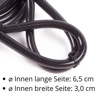 Stahlseil Stahlkabel Sicherheitskabel mit 2 Ösen Schlaufen Seil Ø 8mm x 1,5 Meter