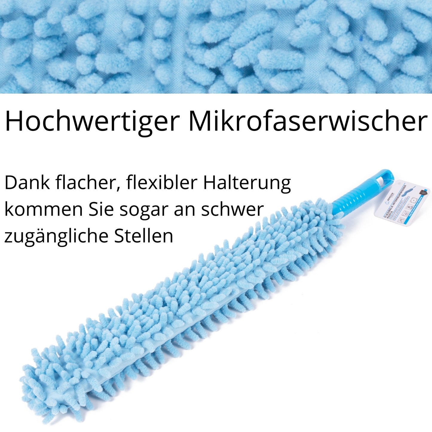 Staubwedel Wischer waschbar Mirkrofaser Staubwischer Heizkörper 58 cm