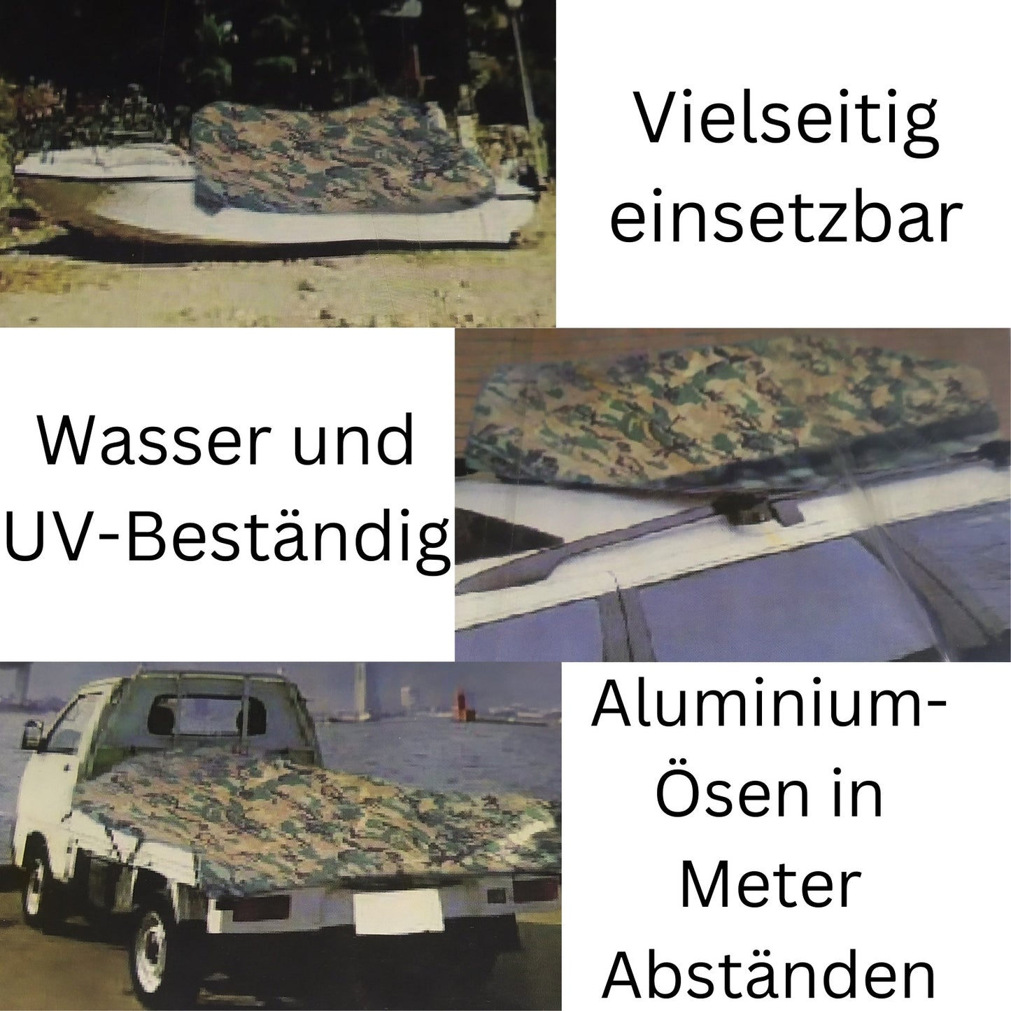Abdeckplane Camouflage Gewebeplane Schutzplane Bootsplane Bodenplane 1,5x6m