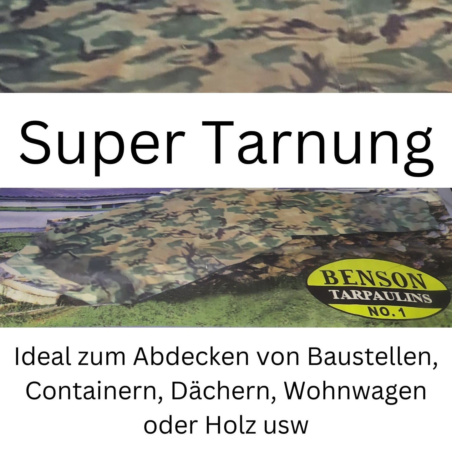 Abdeckplane Camouflage Gewebeplane Schutzplane Bootsplane Bodenplane 1,5x6m
