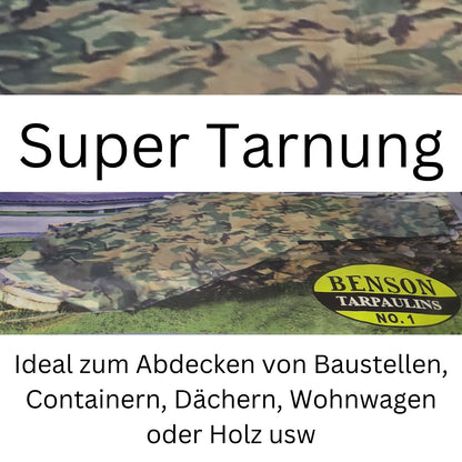 Abdeckplane Camouflage Gewebeplane Schutzplane Bootsplane Bodenplane 1,5x6m