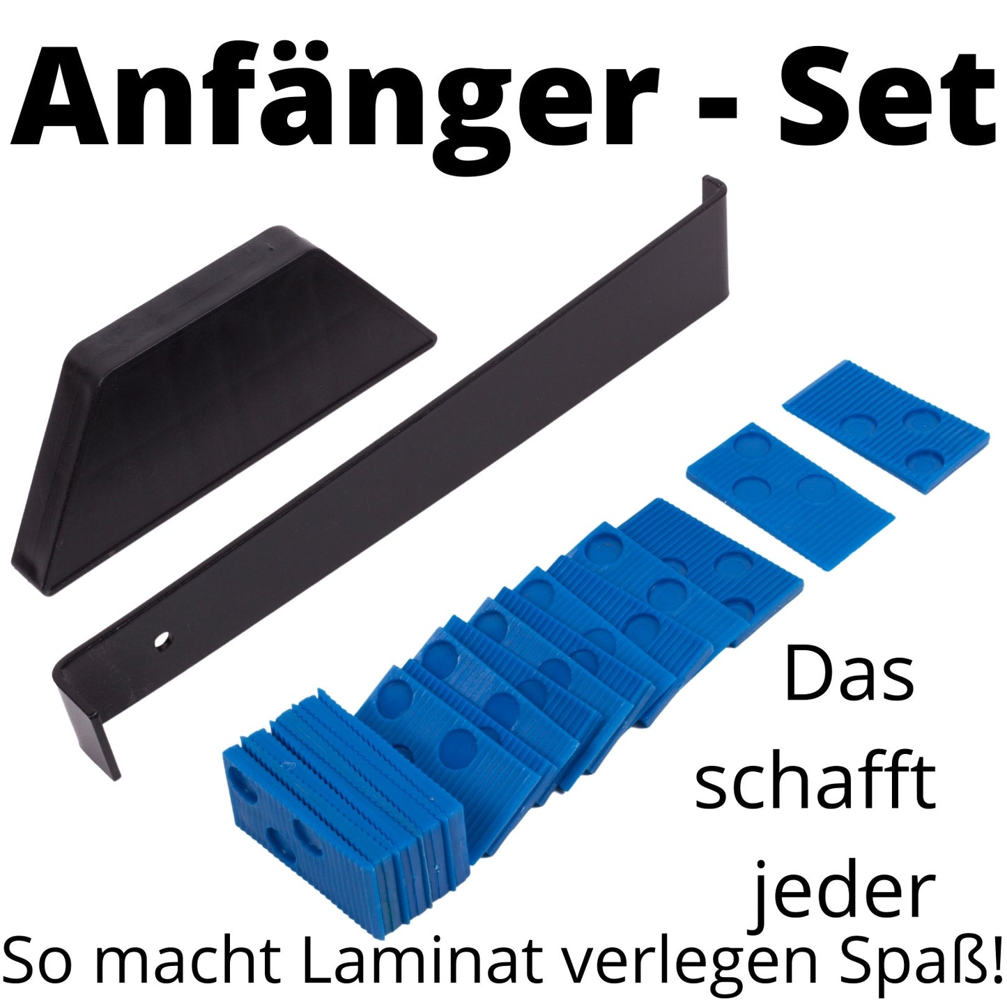 Verlegeset Verlegehilfe für Laminat und Parkett Bodenlag Abstandskeile Zugeisen